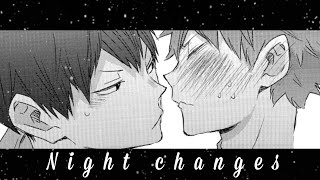 Haikyuu  Night changes Kagehina [upl. by Acirretahs346]