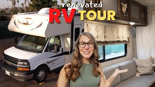 Full Time RV Living Tour Our Renovated Class C RV [upl. by Grimaldi]