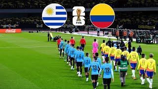 URUGUAY vs COLOMBIA  ELIMINATORIAS SUDAMERICANAS  Partido completo  Jugabilidad realista de PES [upl. by Callida495]