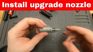 How to install upgrade nozzle for tokyo marui hicapa AIP  Airsoft toy tech guide [upl. by Zwick]