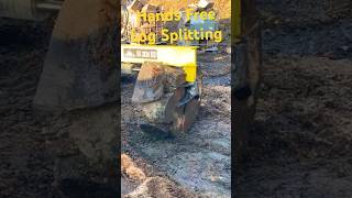 Splitting Big Logs With SixWay Wedge on Skid Steer firewood logsplitter logsplitting [upl. by Riha408]