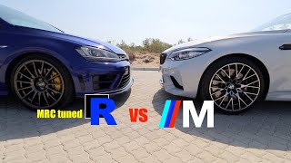 M2 Competition vs Golf R MRC tuned  rolling [upl. by Cychosz]