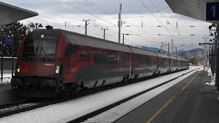 Bahnhof Rankweil Railjet bei der Durchfahrt von Bregenz über Feldkirch nach Wien HBF [upl. by Fabyola761]