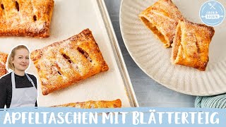 Apfeltaschen mit Blätterteig 🍎  Omas Original Rezept  Einfach Backen [upl. by Harihs171]