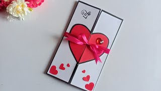 Beautiful Handmade Valentines Day Card Idea  DIY Greeting Cards for Valentines Day card [upl. by Notnarb]