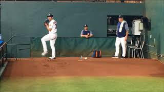 Houston Astro Justin Verlander Pitching Up Close [upl. by Aneerbas792]