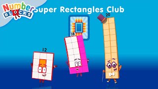 Super Rectangles Club 🟥  Learn to count  Numberblocks Full Episodes  Maths for Kids [upl. by Pegg90]