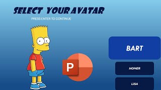 Select your avatar Game menu template design in Microsoft PowerPoint [upl. by Oruhtra]