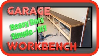 Workbench  Shelves  Heavy Duty and Simple Garage Makeover  How To DIY [upl. by Ennoirb]