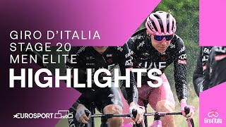 CYCLING MASTERCLASS 🤩  Giro DItalia Stage 20 Race Highlights  Eurosport Cycling [upl. by Esdnyl603]