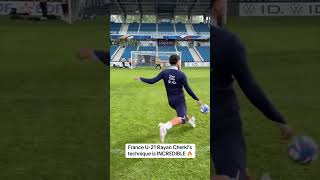 Unreal first touch and finish with both feet 🤯 via Equipe de FranceTT [upl. by Chu]