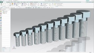 SIEMENS NX 10  PART FAMILIES  SCREW [upl. by Khosrow]