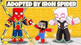 Adopted by IRON SPIDERMAN in Minecraft Hindi [upl. by Nitnelav14]