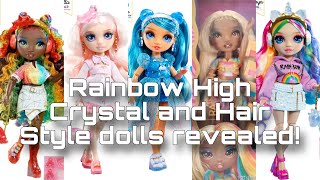 RAINBOW HIGH NEWS Crystal Create dolls and hair chalk play dolls revealed [upl. by Sikorski]