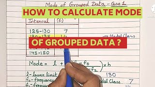 How to Calculate Mode Of Grouped Data  When Modal Class is the First Class In BetweenLast Class [upl. by Meagan]