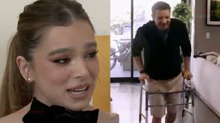 Hailee Steinfeld Chokes Up Talking Jeremy Renners Recovery [upl. by Auhsoj715]