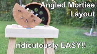 Foolproof Angled Mortise and Tenon Layout  ridiculously EASY [upl. by Notnel]