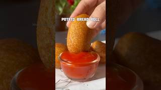 Trending recipe of potato bread roll shorts crispy recipe bread samosa [upl. by Clements]