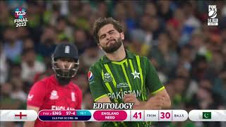 SHAHEEN AFRIDI 210131 spell vs England worldcup final 2022 foxcricket ICC starsports [upl. by Fons]