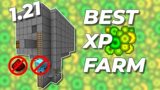 BEST 121 XP Farm No Allay No Redstone in Minecraft Bedrock  MCPE [upl. by Berti979]