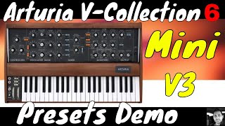 Arturia V Collection 6  Mini V3  Presets Demo [upl. by Pierre]