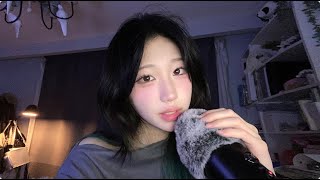 asmr  ୨୧ soft blowing amp fluffy mic scratching  whispering ୨୧ [upl. by Reh775]