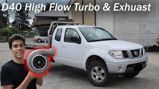 D40 Navara High Flow Turbo amp 3 Inch Exhaust Dyno Tune [upl. by Sidell]