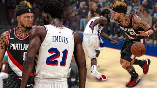 NBA 2K24 MyCAREER  LVP Breaks Harden Ankles Joel Embiid amp LVP CRAZY Rivalry [upl. by Feodora535]