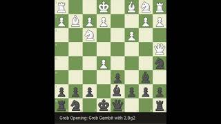 Grob opening  Grob gambit with 2Bg2 phonk halloween chess chessgrandmaster hikaru magnus [upl. by Norrek742]