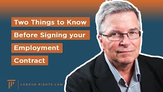 Two Things to Know Before Signing Your Employment Contract [upl. by Oidgime]