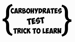 TRICK to learn test for carbohydrates [upl. by Amice418]