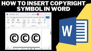 how to insert copyright symbol in word [upl. by Eniak]