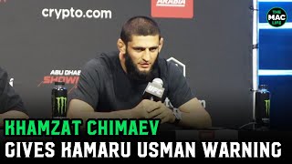 Khamzat Chimaev to Kamaru Usman ‘You’re old you should be a coach it’d be healthier for you’ [upl. by Shedd]