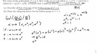 Galois Extensions An Example of Finding a Galois Group [upl. by Andromada110]