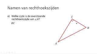 Namen van rechthoekszijden 3 VMBOKGT [upl. by Lachlan972]