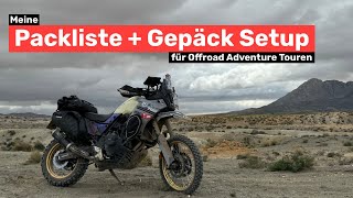 Meine PACKLISTE MOTORRADREISE  offroad GEPÄCK SETUP für Afrika [upl. by Gokey]