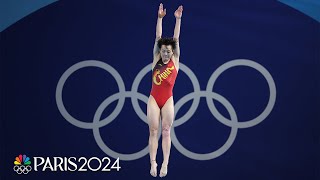 Chen Yiwen Chang Yani give China goldbronze in womens 3m springboard  Paris Olympics [upl. by Cartan]