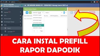 CARA INSTAL PREFILL RAPOR DAPODIK 2021 [upl. by Draw472]