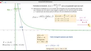 Soluzione con GeoGebra del problema 2 della simulazione Zanichelli 2024 Prova di matematica [upl. by Winstonn]