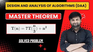 Master theoremSolving Recurrence Relation Tn7Tn3n2 🔥DAA 🔥 Algorithms [upl. by Yentihw]