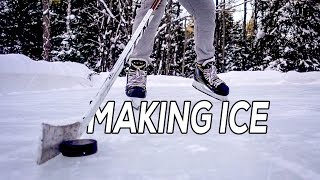 Trying to make PERFECT ice on the Outdoor Rink [upl. by Persian]