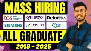 TCS  Synopsys Siemens Telus and Qss  Jobs For Freshers Any one can ApplyLatest Jobs 19LPA CTC [upl. by Nnaid]