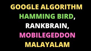 Google Algorithm Changes  Hummingbird Rankbrain  Malayalam Class [upl. by Ahsart]