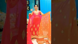 Half amp Half Saree turned to LEHNGA  Half and Half Saree Look [upl. by Ravel]