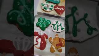 bake with me decorating sample cookies for a Christmas wedding  part 2 9172024 [upl. by Eelir965]