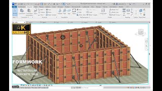 Reinforced Rectangular Tank FORMWORK in Revit 4K ULTRA HD UK [upl. by Mariya272]