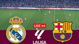 LIVE Real Madrid vs Barcelona La Liga 202425 Full match  Video game simulation [upl. by Ertnom540]