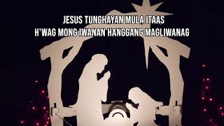 SA MUNTING SABSABAN Away in a Manger in Tagalog  instrumental piano Christmas hymn with lyrics [upl. by Robby]