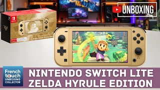 UNBOXING Nintendo Switch LITE Hyrule Edition  Gameplay [upl. by Ynnam]