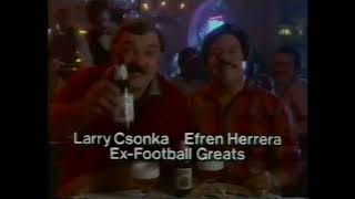 Miller Lite 1986 Beer Commercial Larry Csonka Efren Herrera quotIts Goodquot Theres Only One Lite Beer [upl. by Ode524]